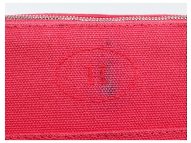 Hermès HERMES Bolide MM Tasche aus rotem Canvas mit Silber authentisch ka3522 - Ansicht 9