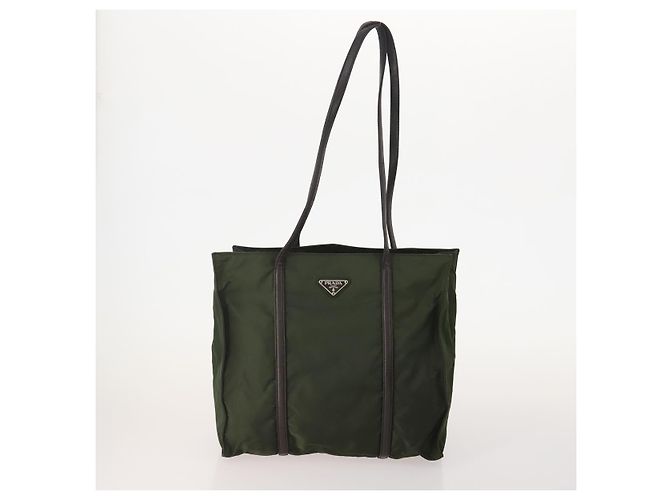Borsa sportiva PRADA in nylon 4 pezzi marrone khaki Auth YKZ430 Cachi - vista 2