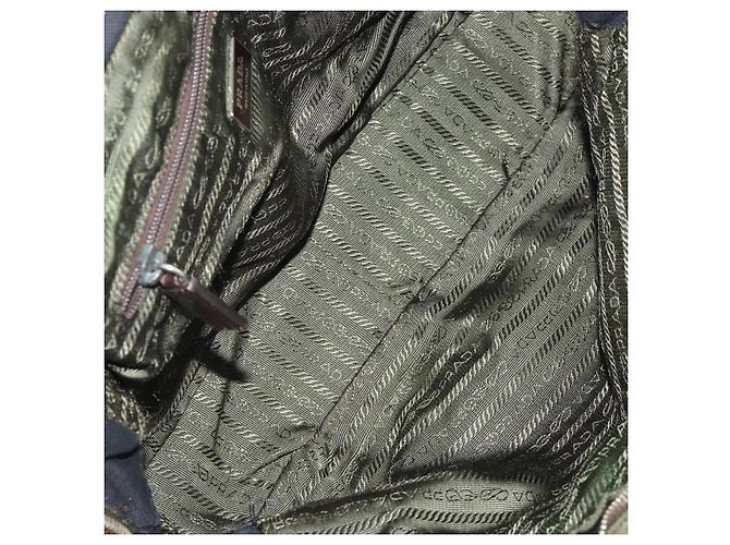 Borsa sportiva PRADA in nylon 4 pezzi marrone khaki Auth YKZ430 Cachi - vista 25