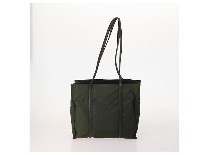 Borsa sportiva PRADA in nylon 4 pezzi marrone khaki Auth YKZ430 Cachi - vista 3