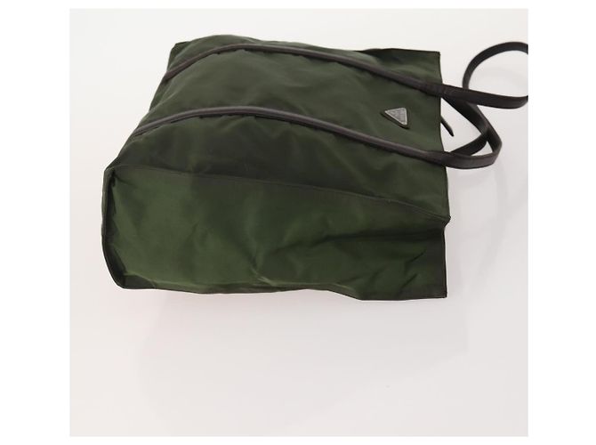 Borsa sportiva PRADA in nylon 4 pezzi marrone khaki Auth YKZ430 Cachi - vista 4