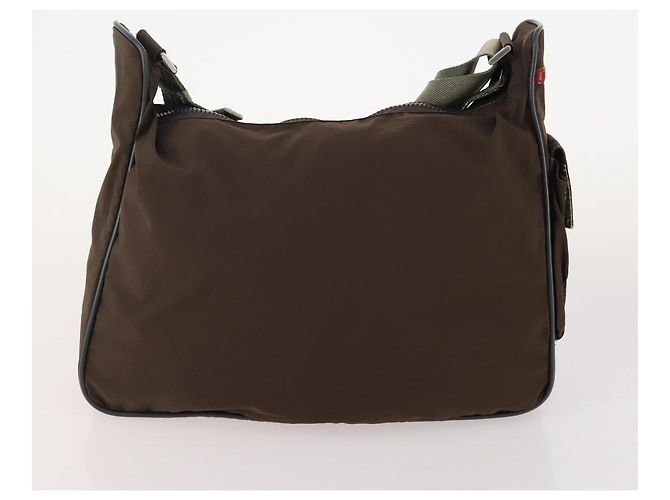 Borsa sportiva PRADA in nylon 4 pezzi marrone khaki Auth YKZ430 Cachi - vista 9