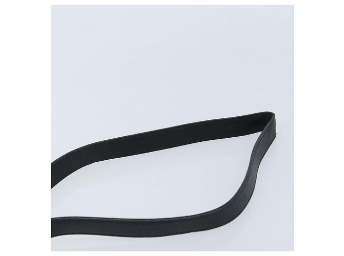 Céline Bolso de Hombro CELINE Circle de Cuero Negro y Oro Auth BAZ623A Dorado - vista 8