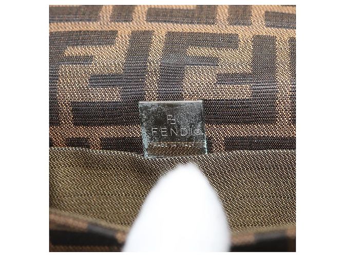 FENDI Zucca Canvas Mamma Baguette Schultertasche Schwarz Braun Auth BAZ699V - Ansicht 10