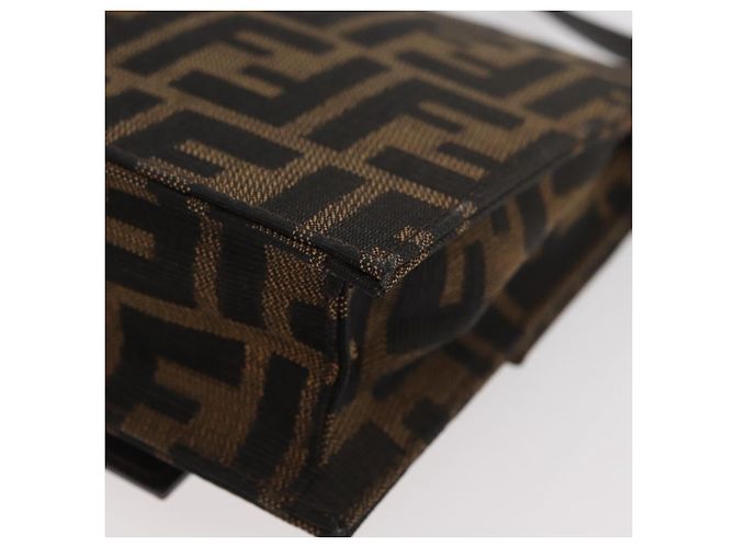 FENDI Zucca Canvas Mamma Baguette Schultertasche Schwarz Braun Auth BAZ699V - Ansicht 17