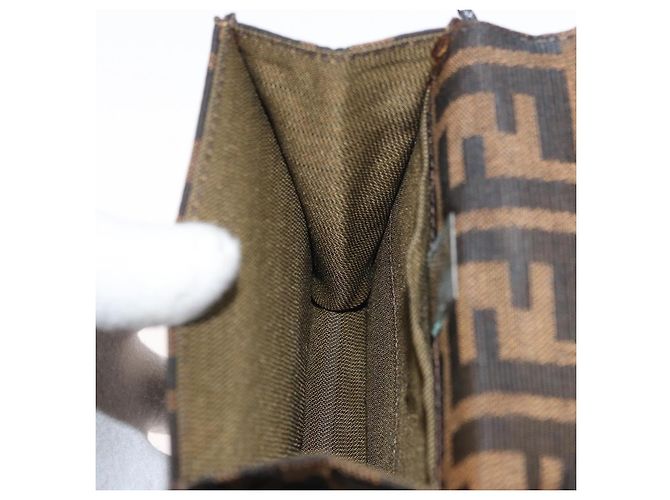 FENDI Zucca Canvas Mamma Baguette Schultertasche Schwarz Braun Auth BAZ699V - Ansicht 21
