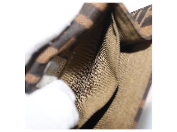 FENDI Zucca Canvas Mamma Baguette Schultertasche Schwarz Braun Auth BAZ699V - Ansicht 23