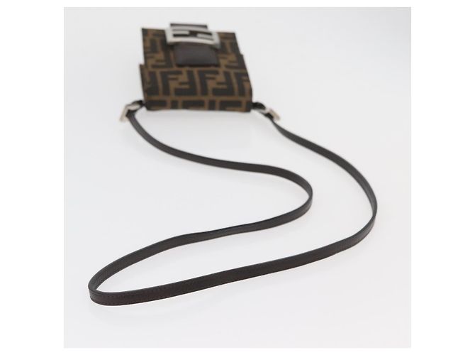 FENDI Zucca Canvas Mamma Baguette Schultertasche Schwarz Braun Auth BAZ699V - Ansicht 7