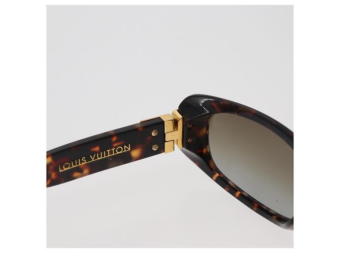 GAFAS DE SOL TORTUGA LOUIS VUITTON plástico Marrón LV Auth 162590 Castaño - vista 10