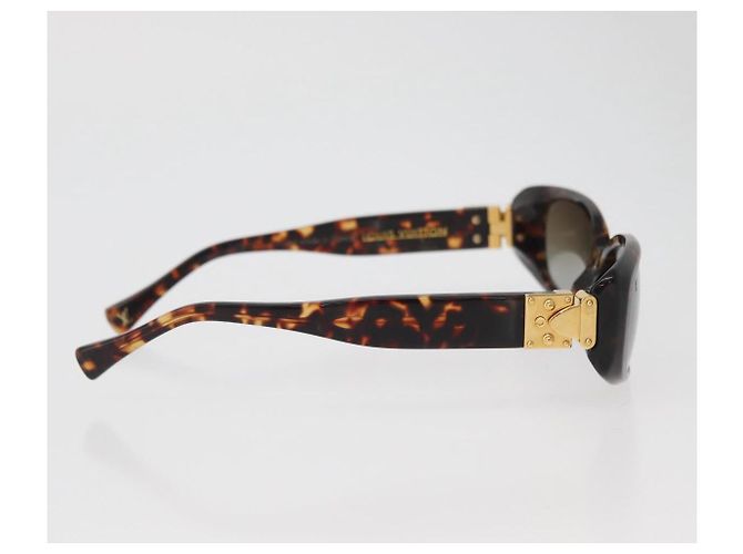 GAFAS DE SOL TORTUGA LOUIS VUITTON plástico Marrón LV Auth 162590 Castaño - vista 5