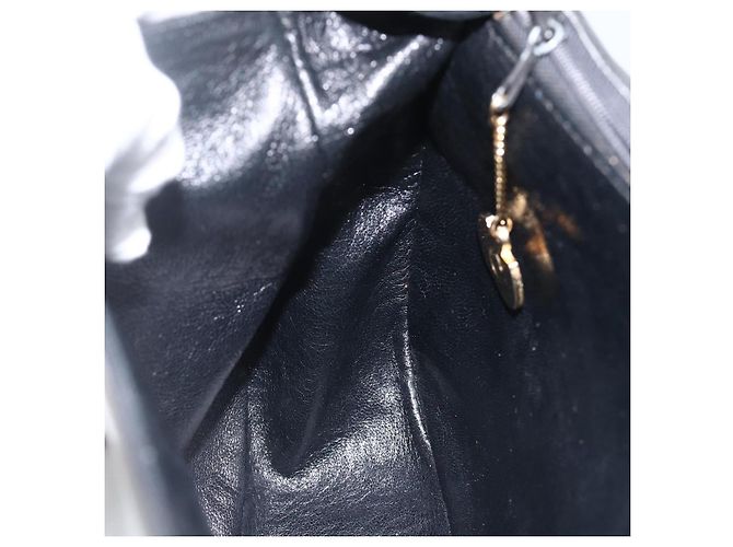 Borsa a spalla CÉLINE Carrozza in pelle nera e oro Auth BA11909 Nero D'oro - vista 18