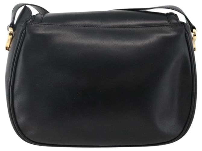 Borsa a spalla CÉLINE Carrozza in pelle nera e oro Auth BA11909 Nero D'oro - vista 2
