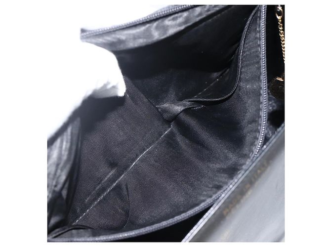Borsa a spalla CÉLINE Carrozza in pelle nera e oro Auth BA11909 Nero D'oro - vista 20