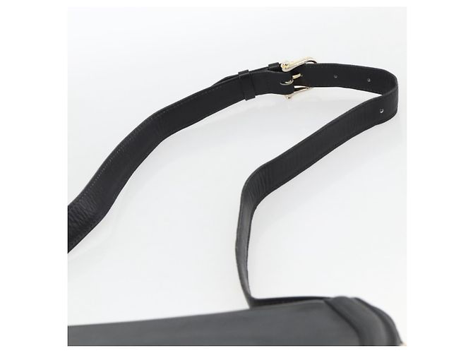 Borsa a spalla CÉLINE Carrozza in pelle nera e oro Auth BA11909 Nero D'oro - vista 8