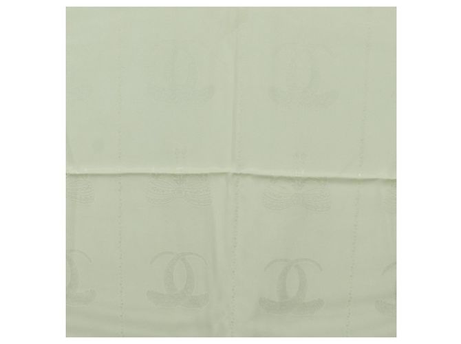 Cartier Bufanda de seda beige Auth BA11829A - vista 6