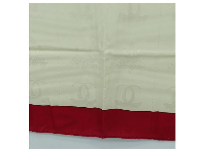 Cartier Bufanda de seda beige Auth BA11829A - vista 9