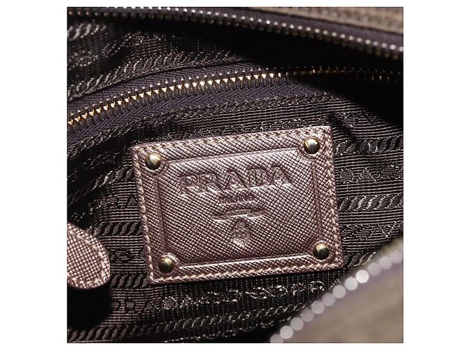 PRADA Schultertasche Nylon Khaki Gold Auth mr2228 Golden - Ansicht 23