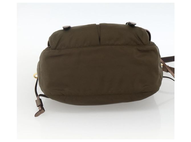 PRADA Schultertasche Nylon Khaki Gold Auth mr2228 Golden - Ansicht 5