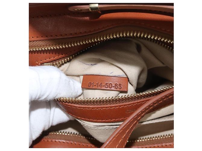 Chloé Borsa a mano in pelle Chloe Little Alice 2 in 1 marrone oro Auth am11007 D'oro - vista 12