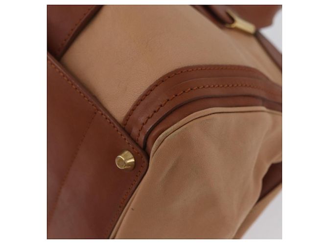 Chloé Borsa a mano in pelle Chloe Little Alice 2 in 1 marrone oro Auth am11007 D'oro - vista 16