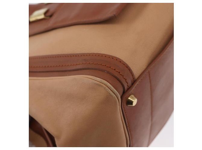 Chloé Borsa a mano in pelle Chloe Little Alice 2 in 1 marrone oro Auth am11007 D'oro - vista 17