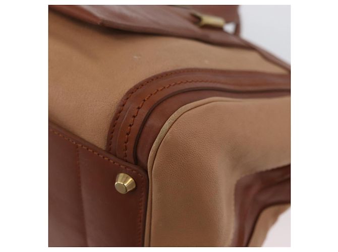 Chloé Borsa a mano in pelle Chloe Little Alice 2 in 1 marrone oro Auth am11007 D'oro - vista 18