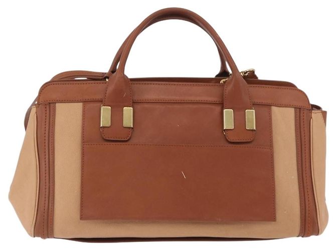 Chloé Borsa a mano in pelle Chloe Little Alice 2 in 1 marrone oro Auth am11007 D'oro - vista 2