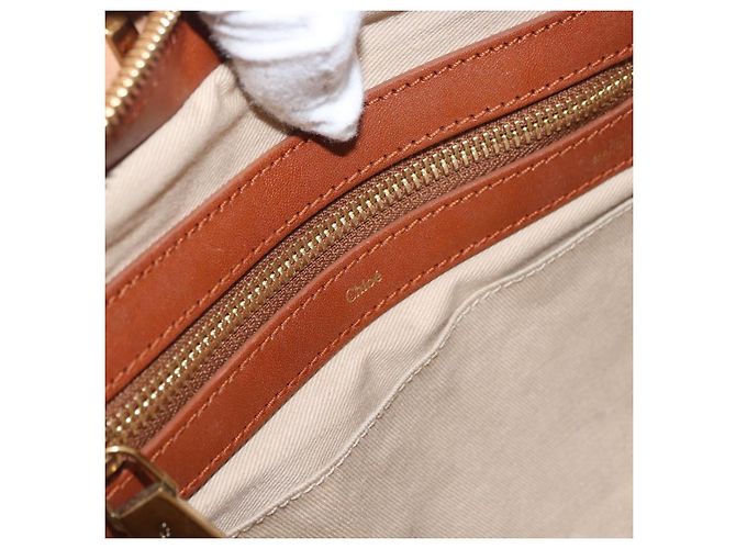 Chloé Borsa a mano in pelle Chloe Little Alice 2 in 1 marrone oro Auth am11007 D'oro - vista 20