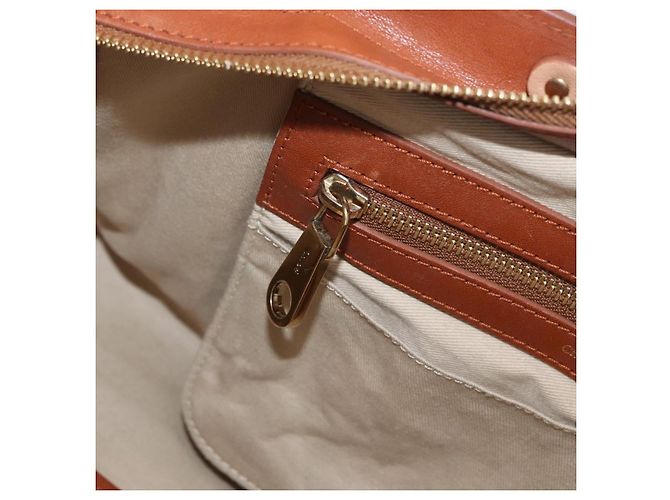 Chloé Borsa a mano in pelle Chloe Little Alice 2 in 1 marrone oro Auth am11007 D'oro - vista 22