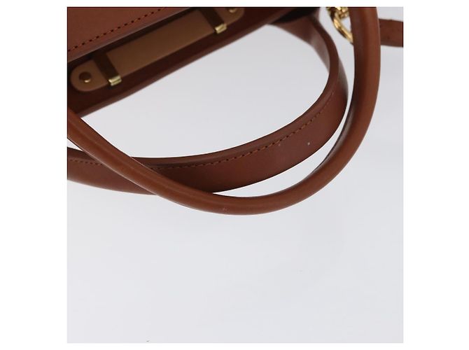 Chloé Borsa a mano in pelle Chloe Little Alice 2 in 1 marrone oro Auth am11007 D'oro - vista 7