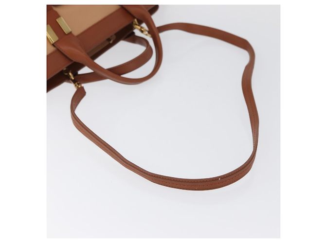Chloé Borsa a mano in pelle Chloe Little Alice 2 in 1 marrone oro Auth am11007 D'oro - vista 8