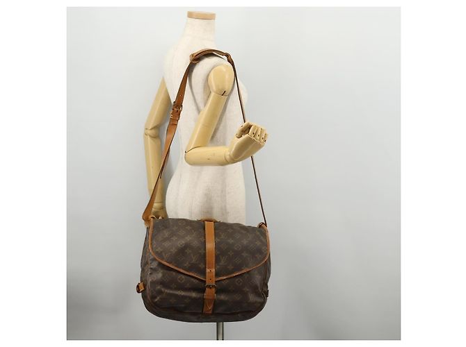 LOUIS VUITTON Borsa a Spalla Monogram Saumur 35 M42254 LV Auth 173977 Monogramma - vista 27