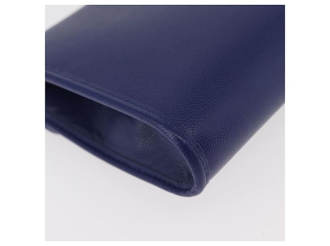 BALLY Borsa a Spalla con Catena Pelle Blu Oro Auth BAZ686A D'oro - vista 15