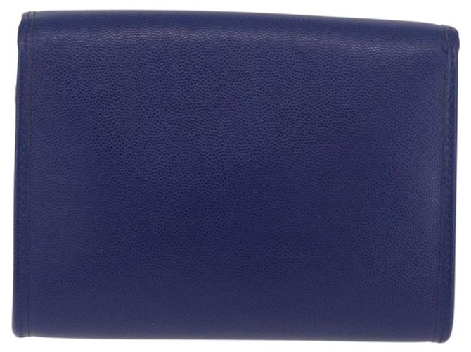 BALLY Borsa a Spalla con Catena Pelle Blu Oro Auth BAZ686A D'oro - vista 2