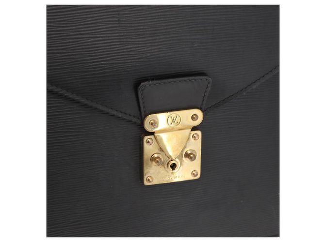 LOUIS VUITTON Epi Serviette Conseiller Borsa Business Nera M54422 LV Auth BA11719 Nero - vista 17