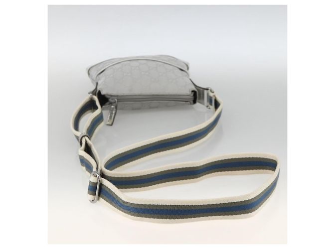 Borsa a Spalla GG Canvas Gucci Argento 147671 Auth BAZ628A - vista 7