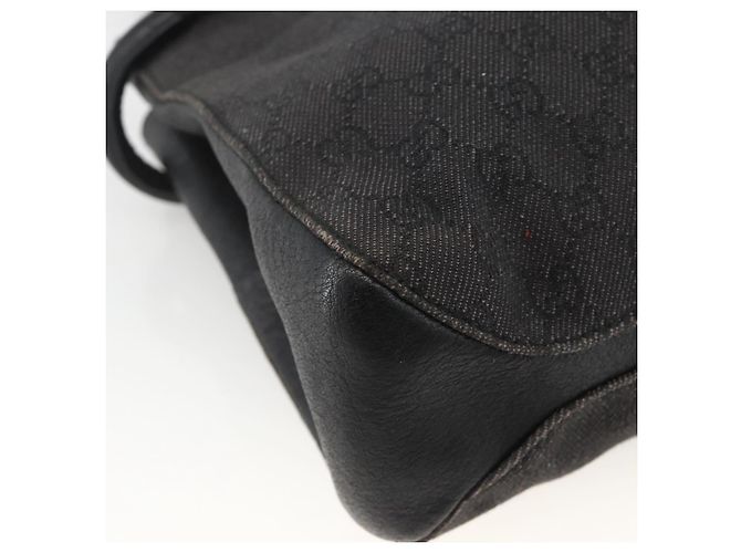 Borsa a Spalla GG Canvas Gucci Nera 101971 Auth ka3517 Nero - vista 14