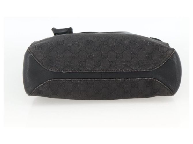 Borsa a Spalla GG Canvas Gucci Nera 101971 Auth ka3517 Nero - vista 5