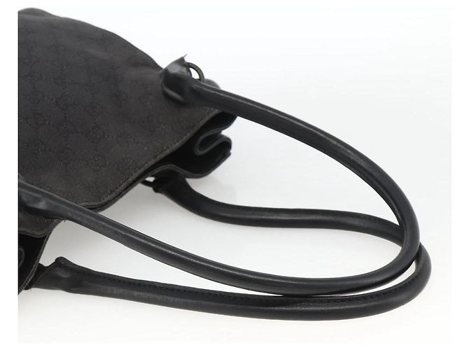 Borsa a Spalla GG Canvas Gucci Nera 101971 Auth ka3517 Nero - vista 7