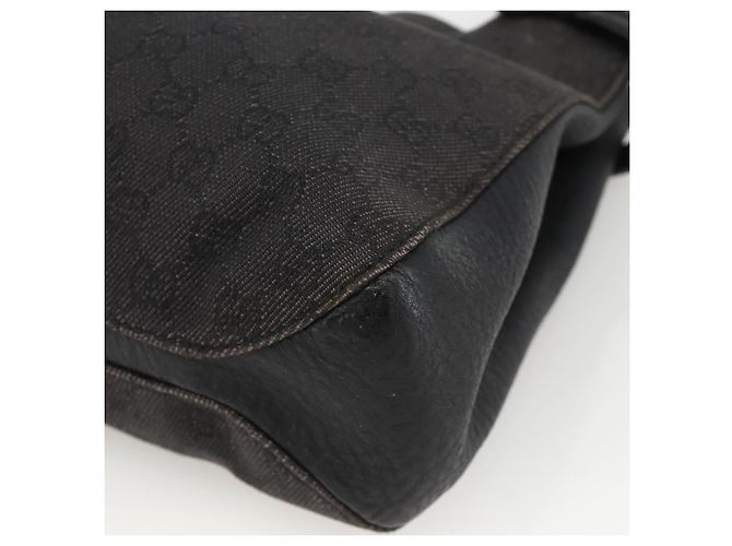 Borsa a Spalla GG Canvas Gucci Nera 101971 Auth ka3517 Nero - vista 9