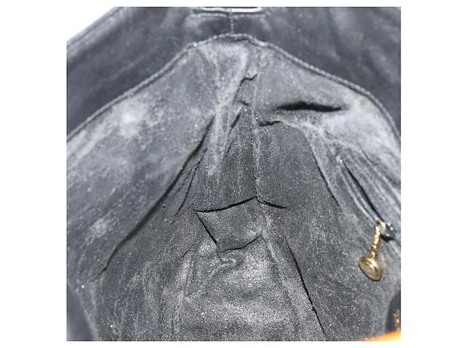 Borsa a Spalla in Pelle Gucci Bamboo 2way Nero Oro 001 1781 1638 Auth hk3622 D'oro - vista 19