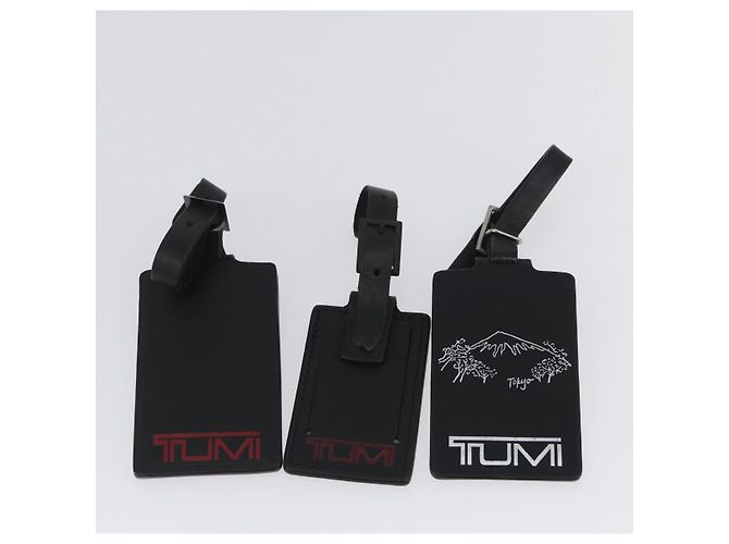 Autre Marque TUMI Pochette Etichetta in Pelle Nylon 6 Set Nero Auth am10927 - vista 10