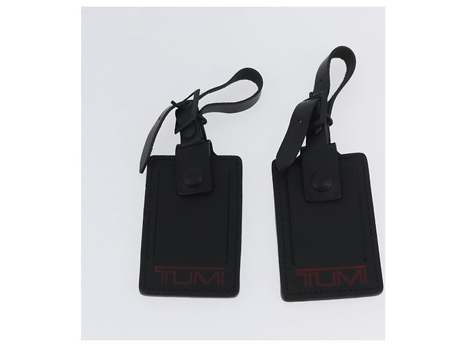 Autre Marque TUMI Pochette Etichetta in Pelle Nylon 6 Set Nero Auth am10927 - vista 11