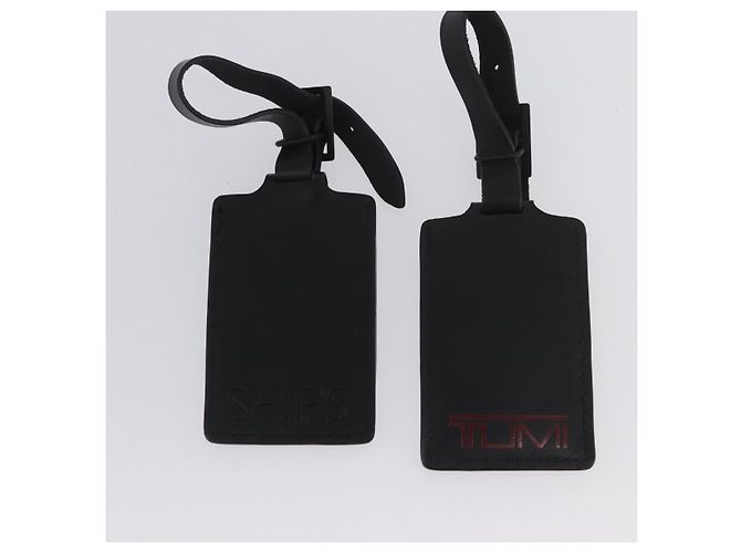 Autre Marque TUMI Pochette Etichetta in Pelle Nylon 6 Set Nero Auth am10927 - vista 12