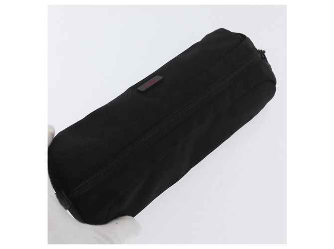 Autre Marque TUMI Pochette Etichetta in Pelle Nylon 6 Set Nero Auth am10927 - vista 5