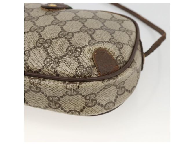 GUCCI GG Supreme Web Sherry Line Tasche aus PVC Beige Gold 156 02 066 Auth bs34217 Golden - Ansicht 14