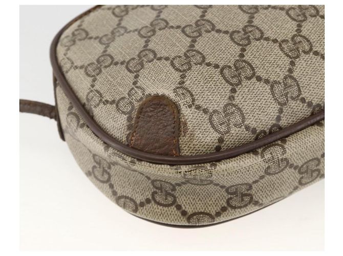 GUCCI GG Supreme Web Sherry Line Tasche aus PVC Beige Gold 156 02 066 Auth bs34217 Golden - Ansicht 15