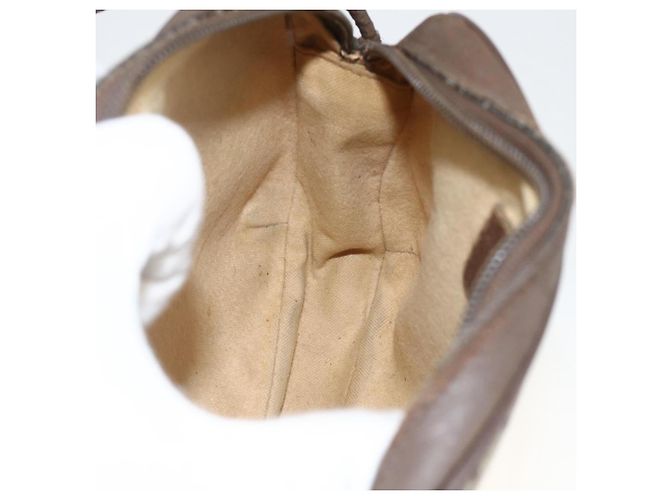 GUCCI GG Supreme Web Sherry Line Tasche aus PVC Beige Gold 156 02 066 Auth bs34217 Golden - Ansicht 20