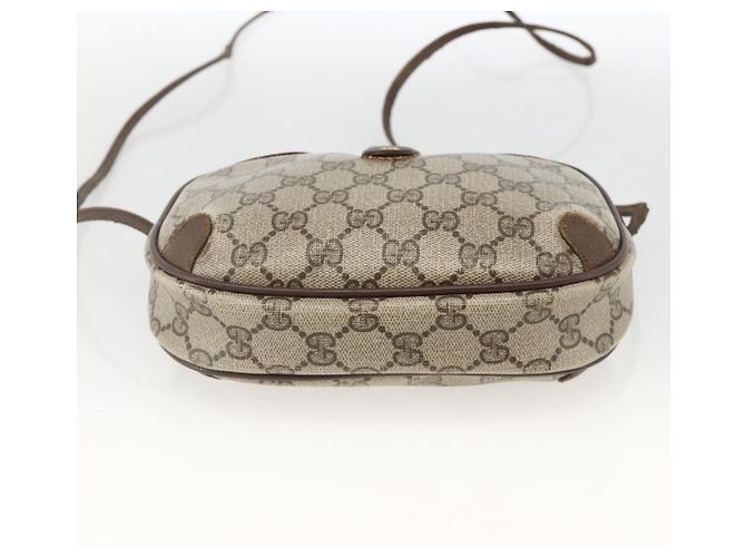 GUCCI GG Supreme Web Sherry Line Tasche aus PVC Beige Gold 156 02 066 Auth bs34217 Golden - Ansicht 5