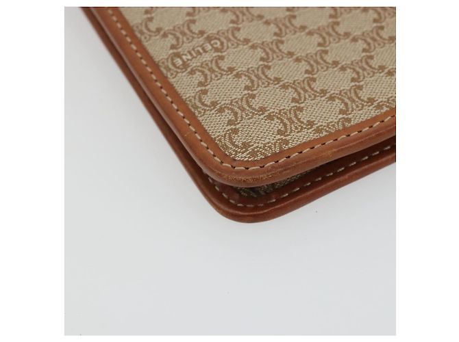 Céline Clutch in tela Macadam CELINE PVC Beige Oro Auth ARZ901 D'oro - vista 16